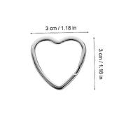 NIYANGLE 40Pcs Metal Heart Shaped Key Rings Split Keychain Rings for DIY Crafts Ergonomic Design Silver Antique Bronze Assortment for Jewelry Making and Key Storage