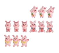 NIYANGLE 40pcs Piggy Hair Accessory Keychain Cartoon Pig Accessory Resin Crafts for Hairpin Props Quirky Ornaments