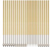 NIYANGLE 40Pcs Spring Test Probes Pin Set for PCB Board Testing with Pointed, Round, Flat, and Umbrella Tips - 10Pcs Each Type for Electronic Product Electrical Inspection