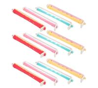 NIYANGLE 48pcs Plastic Cold Perm Rods for Women Hair Curling Rollers with Elastic Bands Hollow Design Adapt to Hair Types for Professional Hairdressing and Home Use