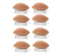 NIYANGLE 4pairs Eyelash Grafting Mold Creative Practice Tool for Eyelash Extension Training Realistic Eye Skin Feel Hypoallergenic for Beginners and Professionals