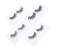 NIYANGLE 4pairs Sequin False Eyelashes Glitter Eyelashes Long Dramatic Butterflies Makeup Party Lashes