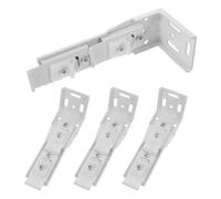 NIYANGLE 4pcs Adjustable Wall Mount Brackets for Curtain Track, 12cm Double Clips Ceiling Curtain Track Mounts, DIY Window Screen Installation Hardware