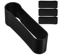 NIYANGLE 4pcs Black Plastic Crutch Binding Rope and Folding Stick Fixator Prevents Coming Loose and Protects from Abrasions Mobility Aid Accessory for Cane and Foldable Trekking Poles