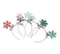 NIYANGLE 4pcs Christmas Snowflake Headbands Winter Party Hair Accessory for Women Girls Xmas Holiday Decoration Supplies Snowflake Hairbands