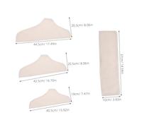 NIYANGLE 4pcs Cotton Non-slip Garment Hanger Covers for Boutique Retail Use Dustproof Protector Wraps for Suits Dresses Pants Shoulder Support Fit for Wood Cloth Metal Hangers