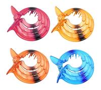 NIYANGLE 4pcs Decorative Hair Claw Clips Set Stylish Spiral Design in Yellow Red Blue and Orange for Women and Girls Hair Accessories Sturdy Acrylic Material for Everyday Use