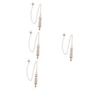 NIYANGLE 4pcs Delicate Spiral Pendulum Pendant Metal Hanging Charm for Meditation Yoga Decor Unique Decorative Necklace for