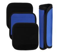 NIYANGLE 4pcs Detachable Anti-slip Pull-up Bar Covers Polyester Barbell Pads, Comfortable Dumbbell Handle Cushions for Indoor Horizontal Bars Gym Accessories, Black and Blue