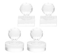 NIYANGLE 4pcs DIY Eyeshadow Powder Stamp Set - 9-grid round 27mm Crystal Makeup Palette Repair Molds - Reusable Eyeshadow Pressing Tools for Custom Eye Shadow Palettes