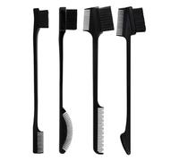 NIYANGLE 4pcs Double-headed Eyebrow Brush and Practical Hairline Comb Set Abs Material Featuring Dual-ended Design for Daily Life Use on Eyebrows and Hair