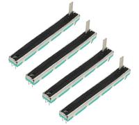 NIYANGLE 4pcs Dual Channel Linear Slide Potentiometer Pack for Audio Mixer Smooth Volume Control Faders for Dj Home Studio Live Events with Wide Compatibility and Precise Stereo Sound