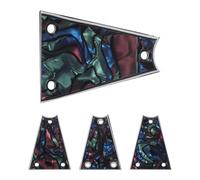 NIYANGLE 4pcs Electric Guitar Truss Rod Covers with 3 Holes and 3 Layer Pvc and Iron Core Design, Easy Installation and High Resistance to Wear for Electric and Bass Guitars