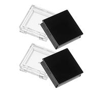 NIYANGLE 4pcs Empty Eyeshadow Palettes Refillable Makeup Containers for Travel Black White Color Mixing Boxes for Cosmetics for Blush Powder and Foundation