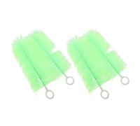 NIYANGLE 4pcs Fish and Shrimp Spawning Mop with Dense Three-dimensional Structure and Finetextured Porous Surface, Light Green Aquarium Floating Grass for Nursery Tanks and Breeding Ponds,