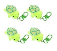 NIYANGLE 4pcs Glow the Dark Turtle Keychain Mini Turtle Keychain Acrylic Green Cartoon Lightweight Keyring for Daily Use Party Favor