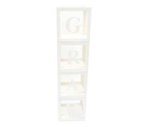 NIYANGLE 4pcs Graduation Balloon Boxes Lightweight Portable Paper Balloon Blocks for Graduation Week Party Decorations and Photography Props for Classroom