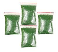 NIYANGLE 4Pcs Green Static Grass Flock for Model Railway Scenery, Micro Landscape Decoration Artificial Tree Powder for Fairy Garden DIY Craft, Train Layout Scenery Accessories