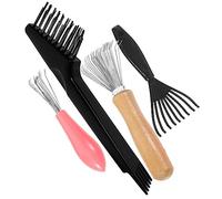 NIYANGLE 4pcs Hair Brush Cleaner Tool Comb Cleaning Brush Comb Hair Remover Tool