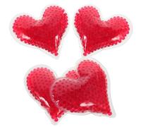 NIYANGLE 4pcs Heart Shaped Gel Ice Pack Cold Compress Hot Pack Reusable for Injuries Men Therapy Pain Relief