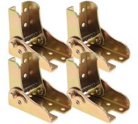 NIYANGLE 4pcs Heavy Duty Spring Loaded Door Hinges with Snap-Lock Feature, Iron Material Folding Hinges for DIY Platforms and Wooden Beds, Golden Colour, Chic Design