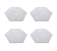 NIYANGLE 4pcs Hexagonal Sound Absorbing Felt Wall Pads Silver Grey, Soundproofing Mats for Noise Reduction, Acoustic Insulation Panels for Studio and Bedroom Wall Decor