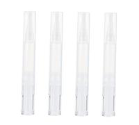 NIYANGLE 4pcs Lip Oil Applicator Pens Rotary Empty Twist Concealer Tubes for Nail Oil Lip Gloss and Essential Portable Brush Applicators for Travel and Diy Use
