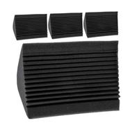 NIYANGLE 4pcs Low-frequency Bass Trap Sound Absorbing Panels 12x12x24cm Fire-retardant Corner Gear Acoustic Absorption Tiles for Home Theater Ktv Soundproofing