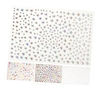 NIYANGLE 4pcs Luxury Blend Face Jewel Stickers Adhesive Jewel Stickers Hotfix Rhinestones for Makeup and Crafting