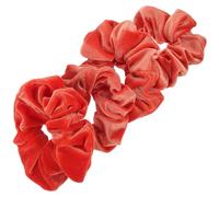 NIYANGLE 4pcs Orange Flannelette Hair Bands for Women, Multi-purpose Ponytail Holders with Delicate and Unique Design, for Dating and Wedding