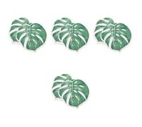 NIYANGLE 4pcs Palm Leaf Printed Paper Napkins Thick Absorbent Napkins for Weddings Parties Events Chic Table Decor for Special Occasions