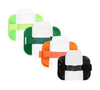 NIYANGLE 4pcs Plastic Arm Badge Holders Security Armband Badge Cover in Green, Orange, Black, Fluorescent Green for Worker Id Cards and Office Use
