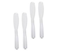 NIYANGLE 4pcs Plastic Facial Mask Spatulas Makeup Application Tools Portable Cosmetic Mask Sticks for Sampling Beauty Products and Skin Care