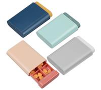 NIYANGLE 4pcs Portable Sealing Container Medicine Case for Travel for First Aid Lightweight and Compact Use as Travel Medicine Bag Random Color