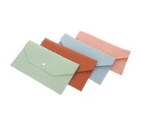 NIYANGLE 4pcs Pu Leather Envelope Wallet for Bills and Cash Management, Stylish RFID Organizer with Design, the Go Organisation and Business Use, Suitable for Men and Women,