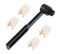 NIYANGLE 4pcs Record Player Needle Replacement Stylus for Vinyl Turntables Aluminum Rod for Stable Sound Compatibility for Phonographs Includes Cleaning Brush Protects Vinyl Grooves