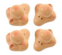 NIYANGLE 4pcs Resin Gnome Faces for Crafts DIY Gnomes Easter Face Decorations Facial Nose Home Decor