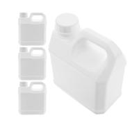 NIYANGLE 4pcs Reusable Plastic Storage Jugs with Lids 1l Capacity Each Compact Food Packaging Containers for Kitchen and Trips, Suitable for Chemicals and Oil