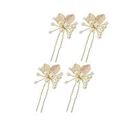 NIYANGLE 4pcs Rhinestone Headwear Women Hairpins for Diy Styling U-shape Hair Chopsticks