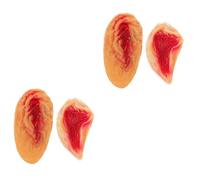 NIYANGLE 4pcs Scary Wound Latex Stickers Realistic Halloween Blood Wound Latex Stickers for Costume Parties and Cosplay Makeup Decorations Random Style