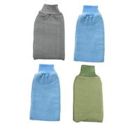 NIYANGLE 4pcs Shower Bathing Glove Glove for Shower Wrist Closure Smooth Skin Bubble Producing Family Random Color