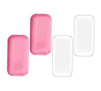 NIYANGLE 4pcs Silicone Eyelash Grafting Pads Static Stickers for False Eyelash Application Safe and Lash Glue Holders Reusable Tools for Salons and Home Use Transparent
