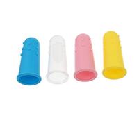 NIYANGLE 4pcs Silicone Finger Toothbrush for Oral Care Brush Grip Design Mixed Colors for Complete Teething Gum Health