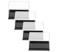 NIYANGLE 4pcs Small Mineral Specimen Display Boxes Set, Plastic Mini Storage Case for Jewelry, Shells, and Rock Collections, Dustproof Specimen Storage and Showcase