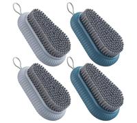 NIYANGLE 4pcs Soft Bristle Fingernail Brush with Anti-slip Curved Handle for Deep Cleaning Nail Edges and Cuticles Hand Nail Scrubber for Gardening Lab Bathroom Use