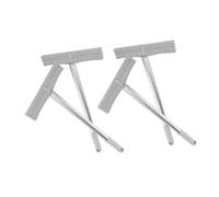 NIYANGLE 4pcs Stainless Steel Sign Rods 5mm Square Clamps 40cm Handheld Welcome Sign Holder Multi-Function Outdoor Parade and Tour Guide Display Rod Set