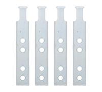 NIYANGLE 4pcs T Shaped Pivot Bar for Tilt and Double Hung Windows Galvanized Metal Window Sash Pivot Shoe with 4 Holes and Reduces Wear