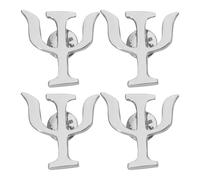 NIYANGLE 4pcs Vintage Psychology Brooch Pin for Clothes Alloy Statement Brooches for Shirt Jacket Lapel Psychologists Pin for Business Weddings Parties