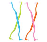 NIYANGLE 4pcs Wisdom Interdental Brush Tapered Head Toothbrush for Daily Cleaning and Travel