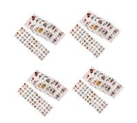 NIYANGLE 4sets Christmas Cute Temporary Tattoos Decorative Fake Sticker Snowman Cartoon Tattoos Holiday Body Art Sticker for Boys and Girls Party Festive Cartoon Christmas Elements